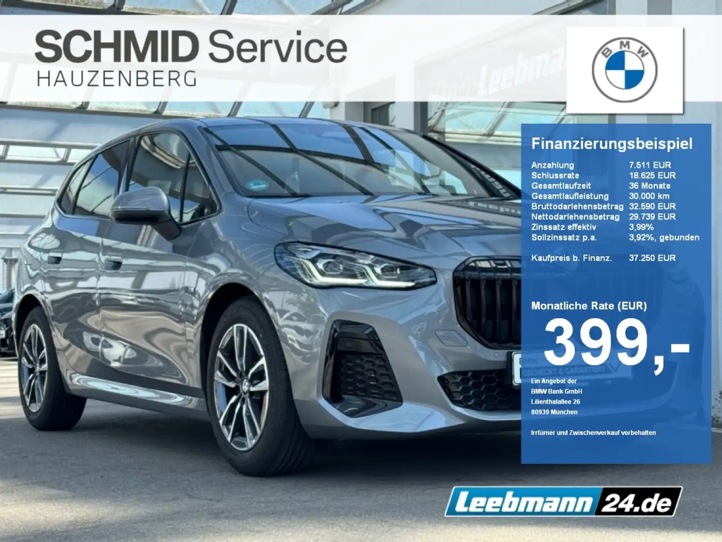 BMW 218 d Active Tourer M-Sport GARANTIE bis 04/2029 Grau - 1