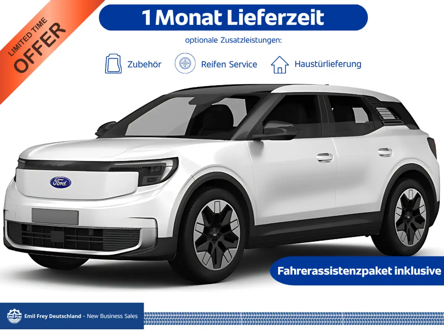 Ford Explorer Extended Range RWD BEV BASIS 286PS 210KW 🌍​ Elekt Weiß - 1
