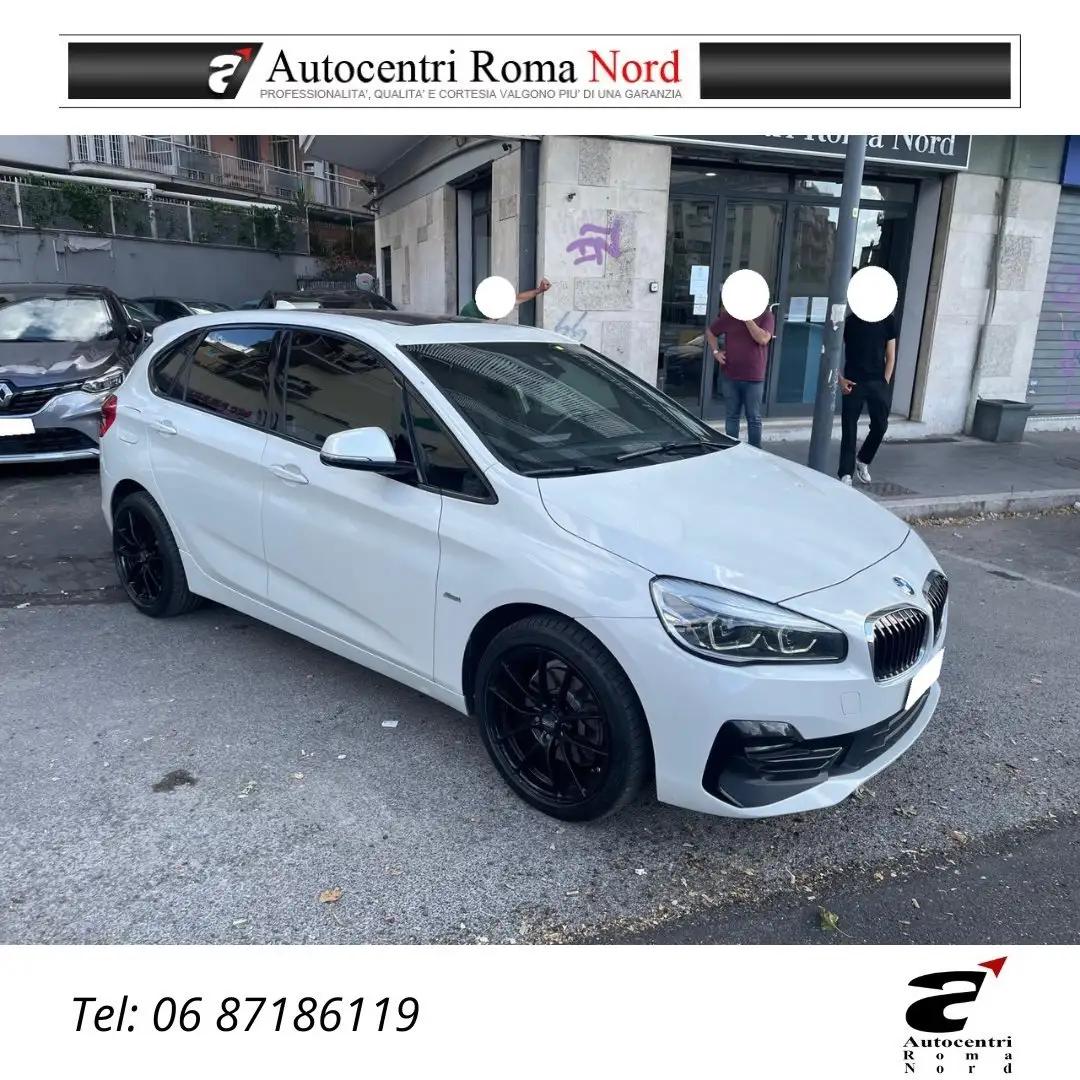 BMW 218 218d Active Tourer Sport auto Bianco - 1