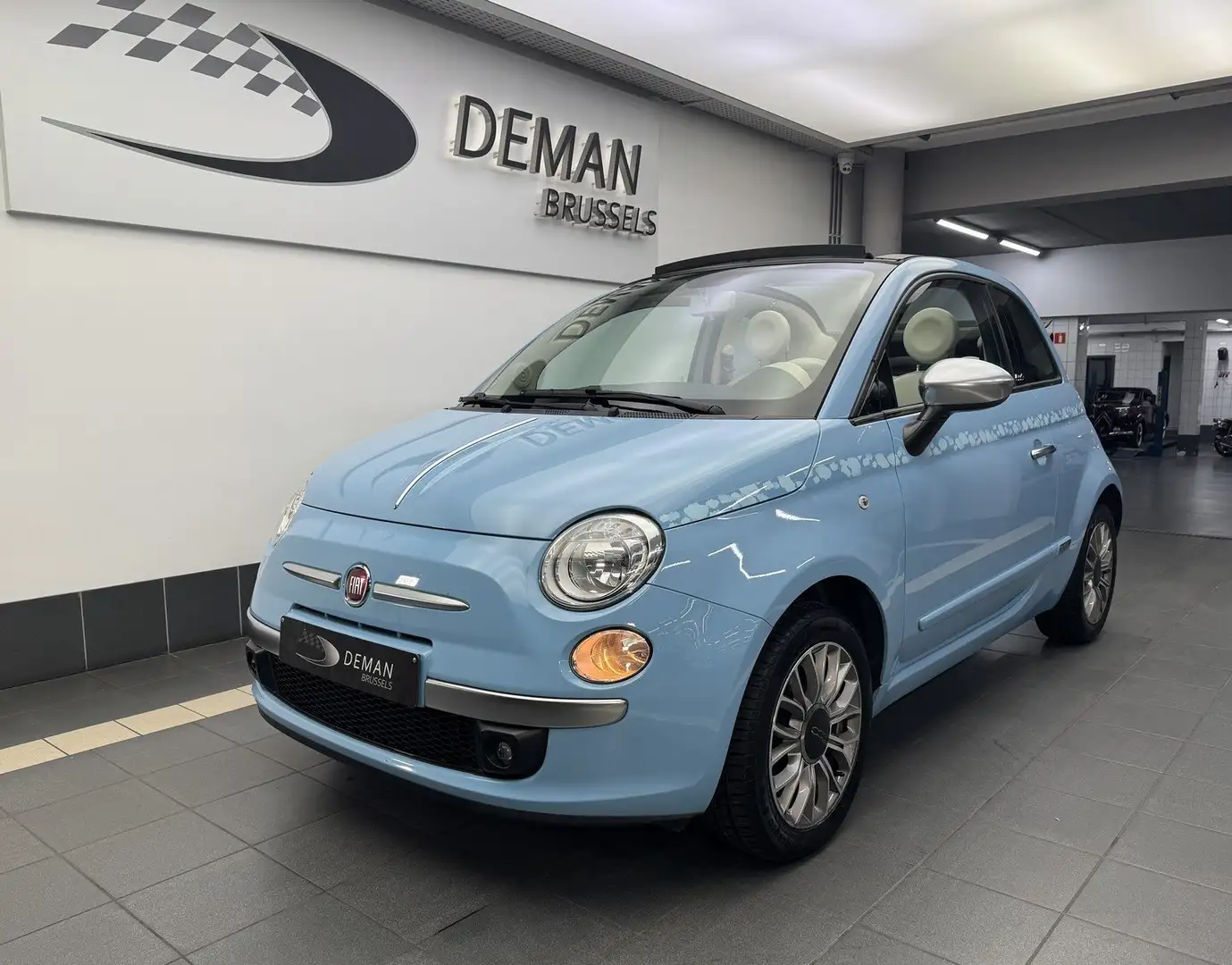 Fiat 500C 1.2i Cabrio - Color Therapy- By Deman Brussels - Bleu - 1