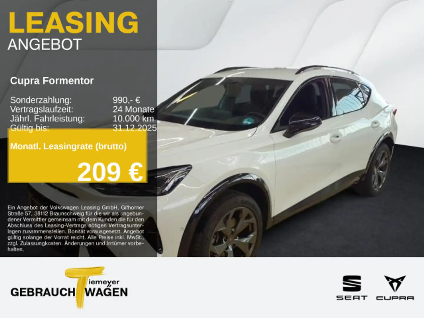 CUPRA Formentor 2.0 TDI DSG SENNHEISER SIDE-ASSIST 360 Weiß - 1