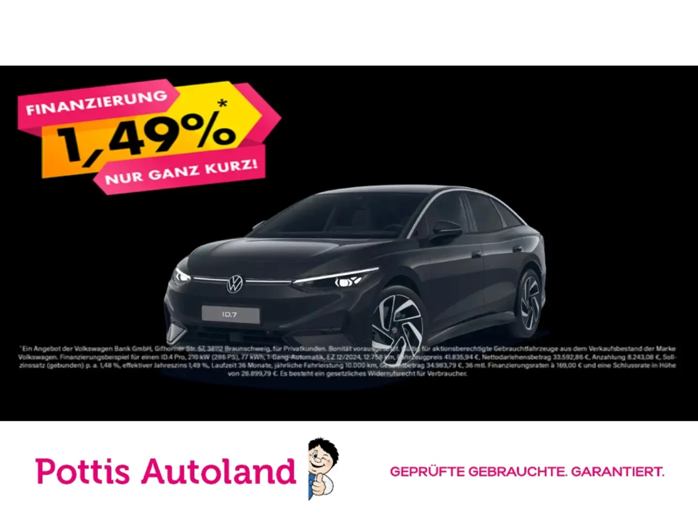 Volkswagen ID.7 PRO KAMERA IQ.LIGHT ACC NAVI LM20 Schwarz - 1