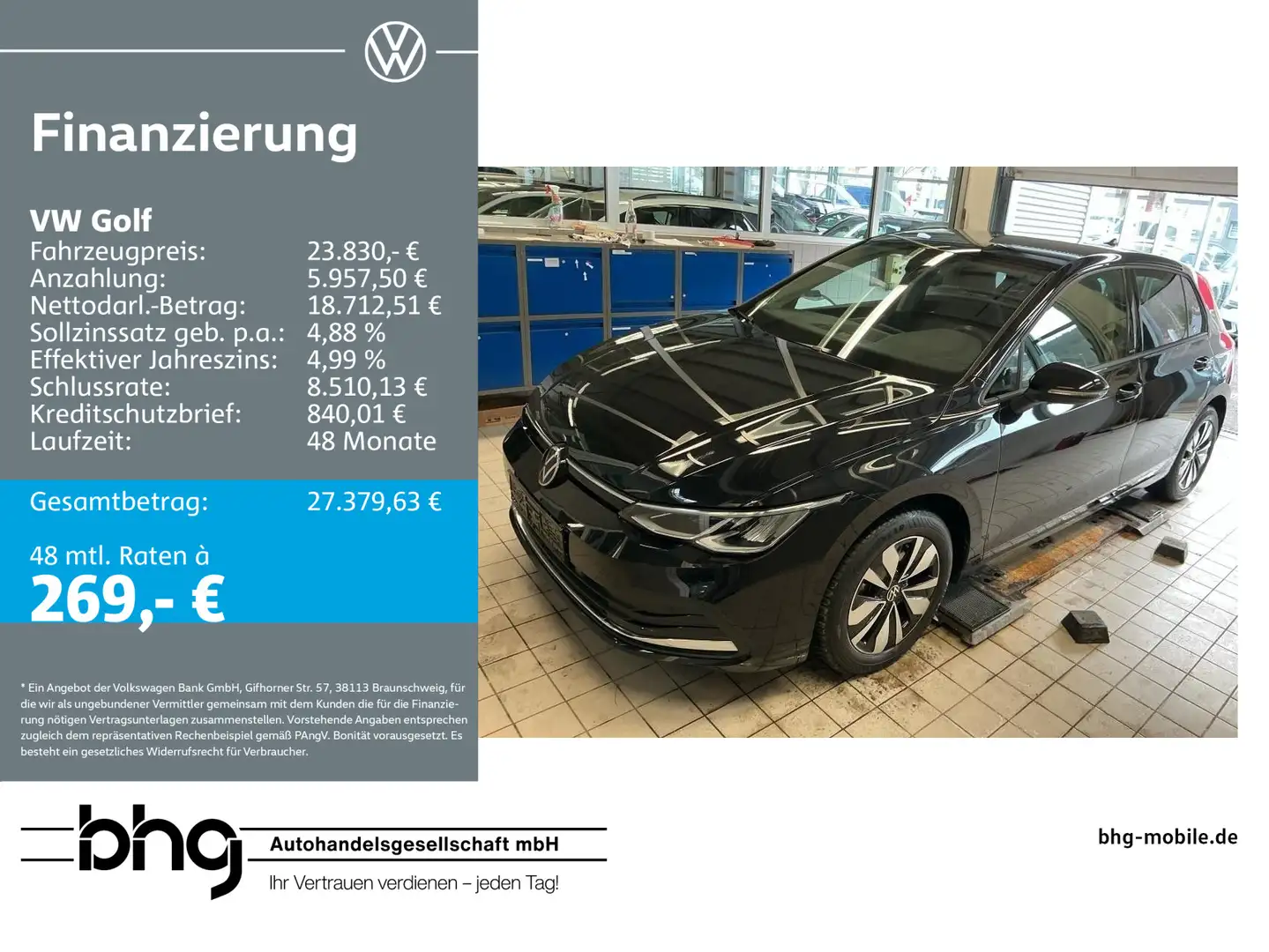 Volkswagen Golf 1.0 eTSI OPF DSG Move Schwarz - 1