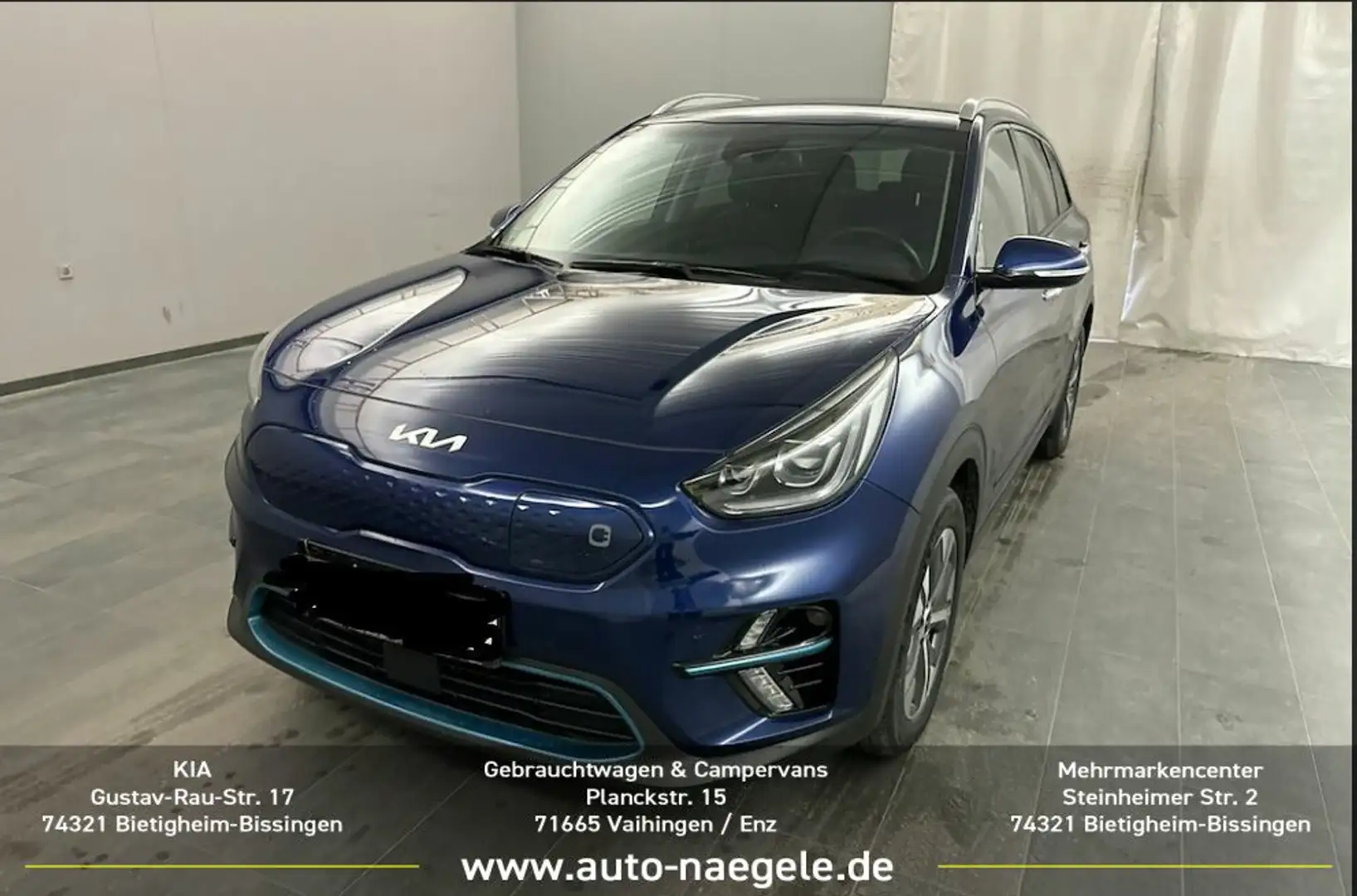 Kia Niro e-Niro Spirit 64 kWh+Navi+3Phasen+LED+98,3%SOH Blau - 1