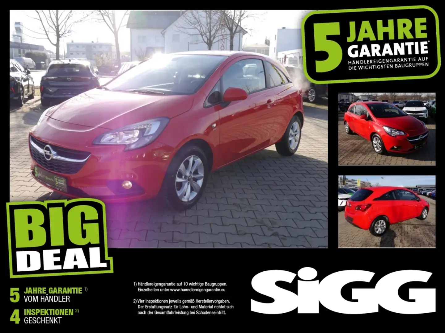 Opel Corsa E 1.4 Turbo Active Kamera Android Apple PDC Rojo - 1