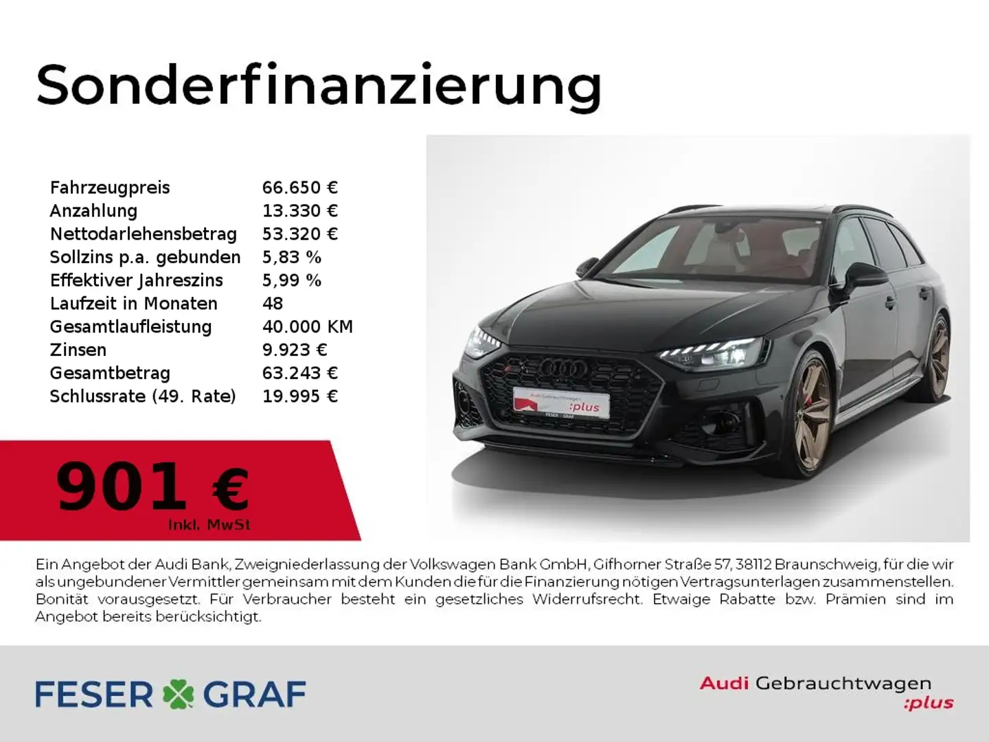 Audi RS4 2.9 TFSI quattro S tronic Matrix / B&O / PANO / AC Noir - 1
