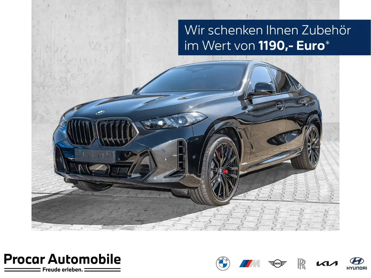 BMW X6 xDrive40d M Sport Pro 22" HuD 360° AHK PANO Soft-C Zwart - 1