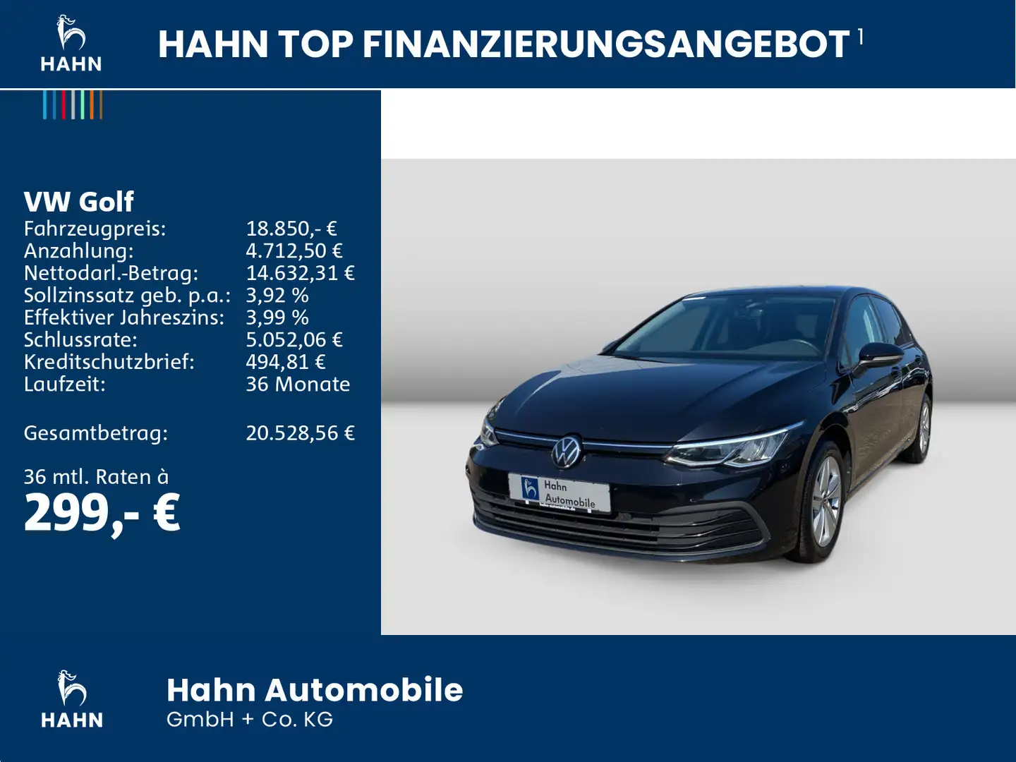 Volkswagen Golf VIII 2.0TDI DSG Life LED Navi ACC CAM Sitzh Noir - 2