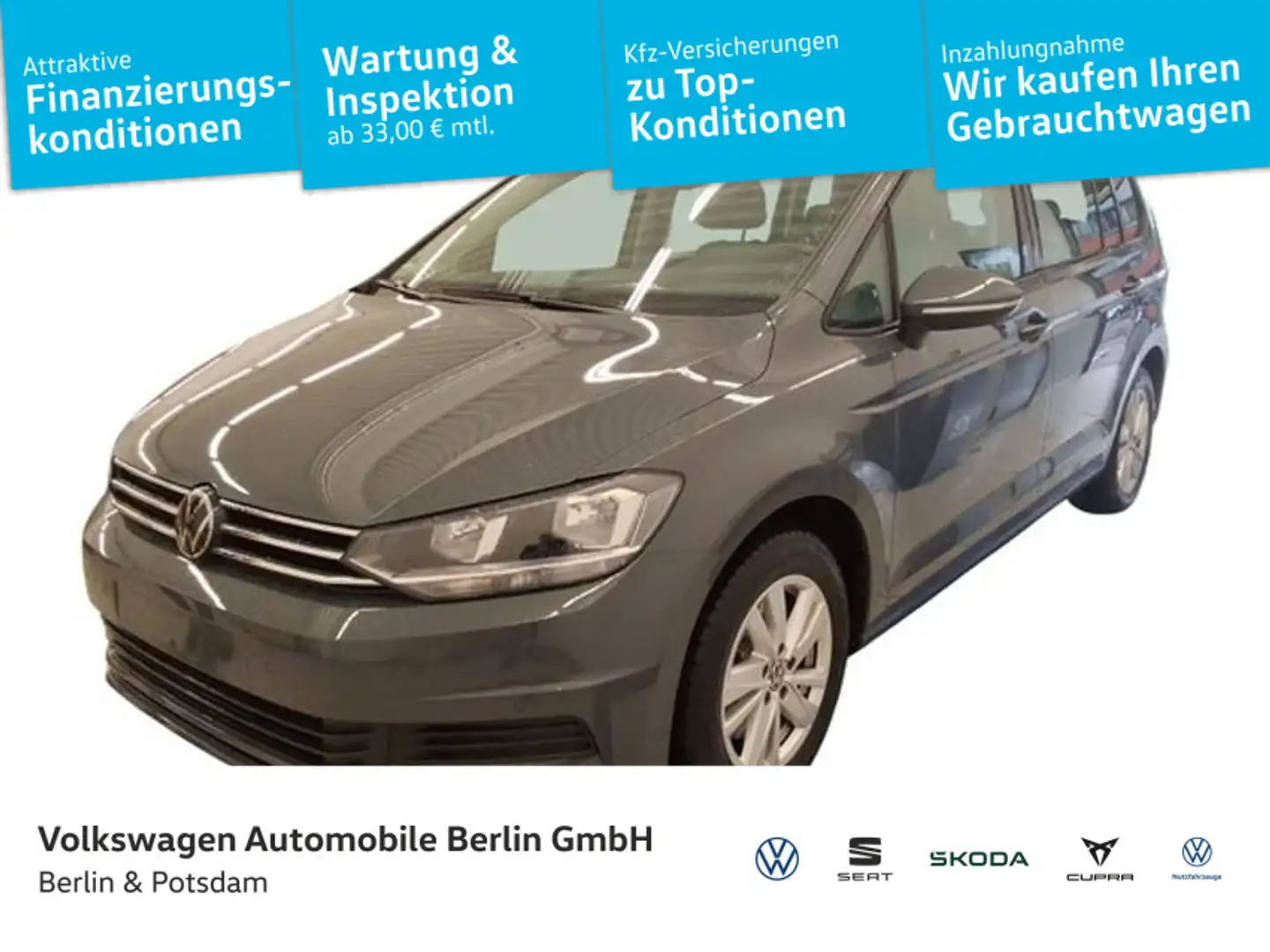 Volkswagen Touran 1.5 TSI DSG Comfort Navi R-Kam 7 Sitze Grau - 1