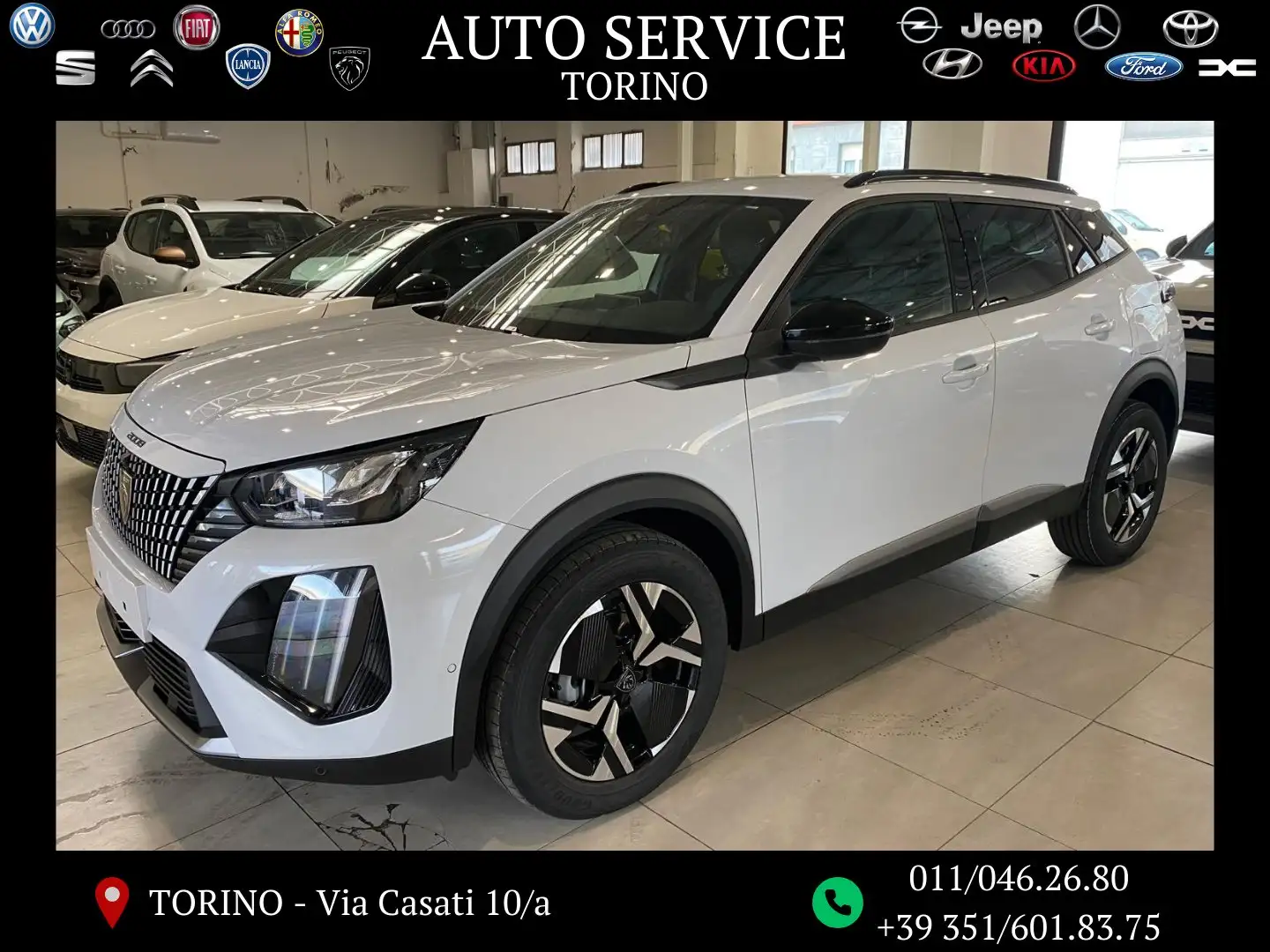 Peugeot 2008 1.2 puretech 130CV EAT/8 Allure DA IMMATRICOLARE Bianco - 1