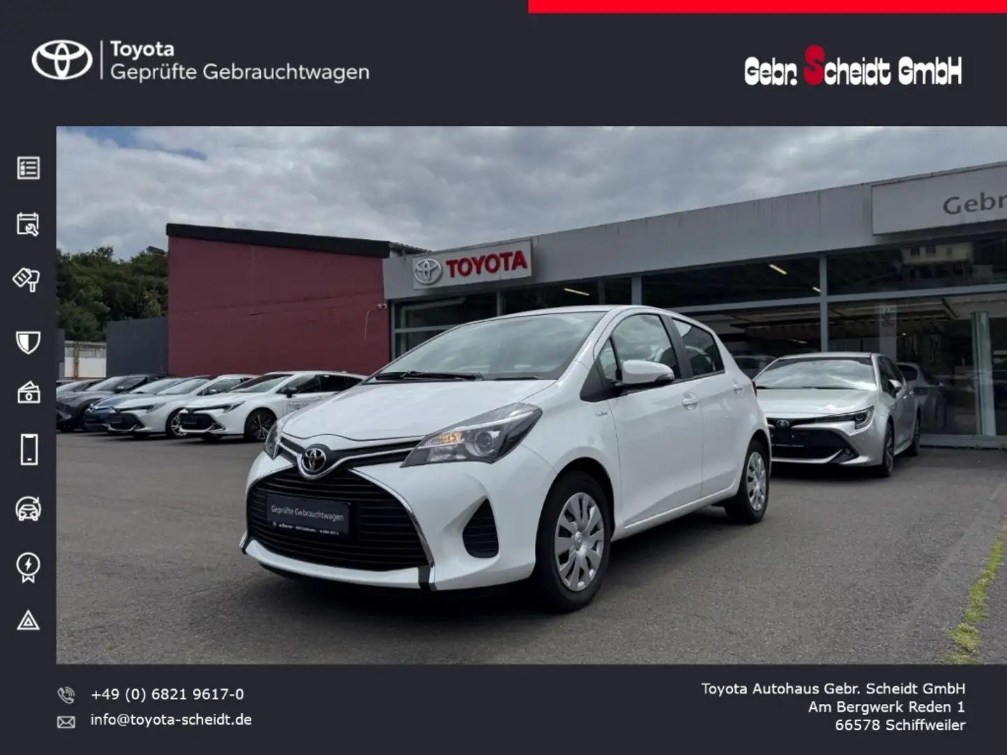 Toyota Yaris Comfort 1.0 Dual-VVTi Bluetooth Rückfahrkamera Kli Blanc - 1