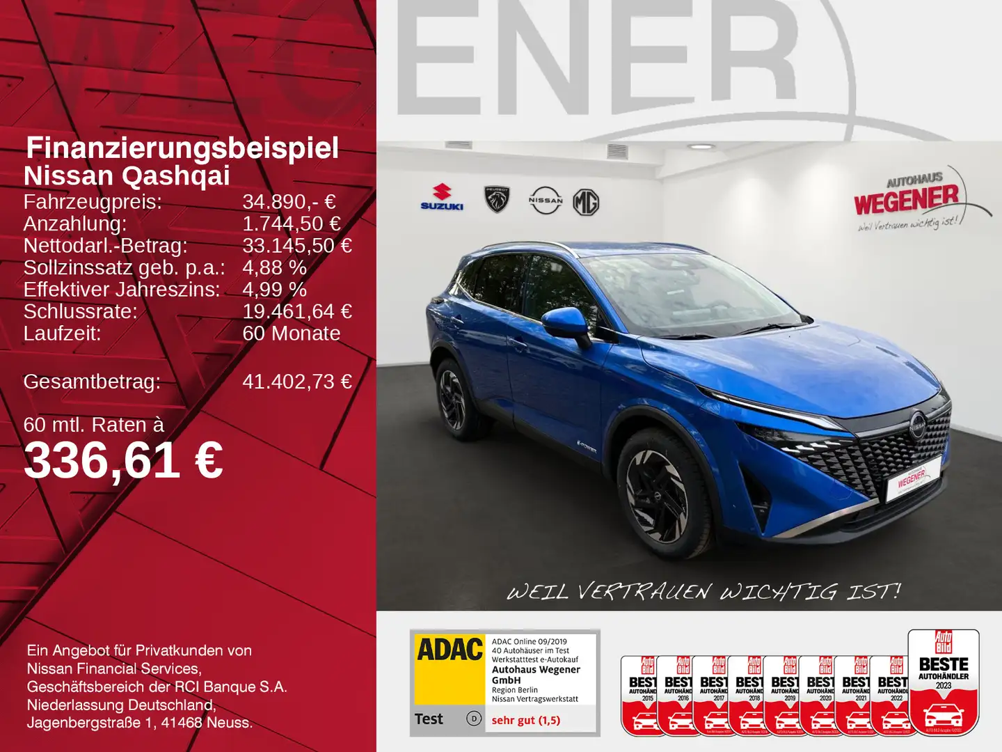 Nissan Qashqai QASHQAI N-CONNECTA e-POWER 190 PS HUD SHZ LHZ FA Blau - 2