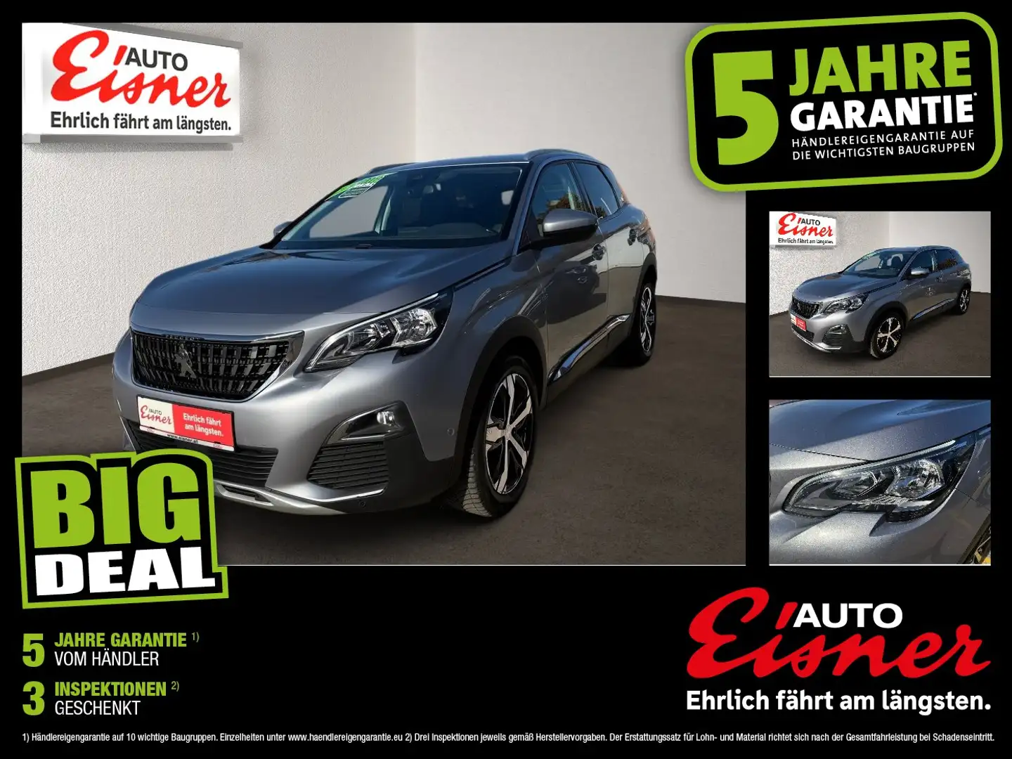 Peugeot 3008 1.2 PureTech 130 Allure BiXenon HUD KlimaA Grau - 1