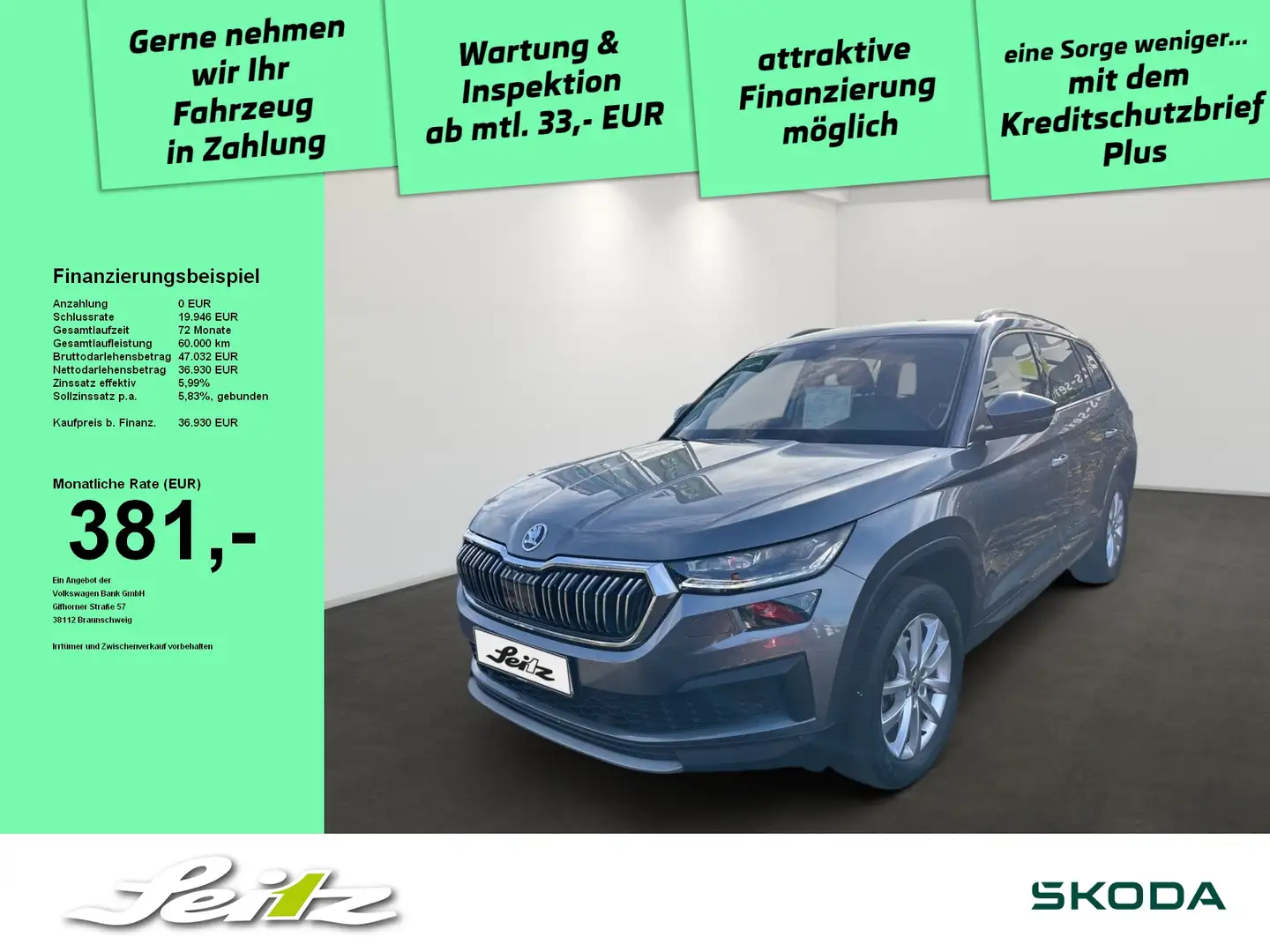 Skoda Kodiaq 2.0 TDI Style *AHK*MATRIX*KAMERA*NAVI* Grau - 1