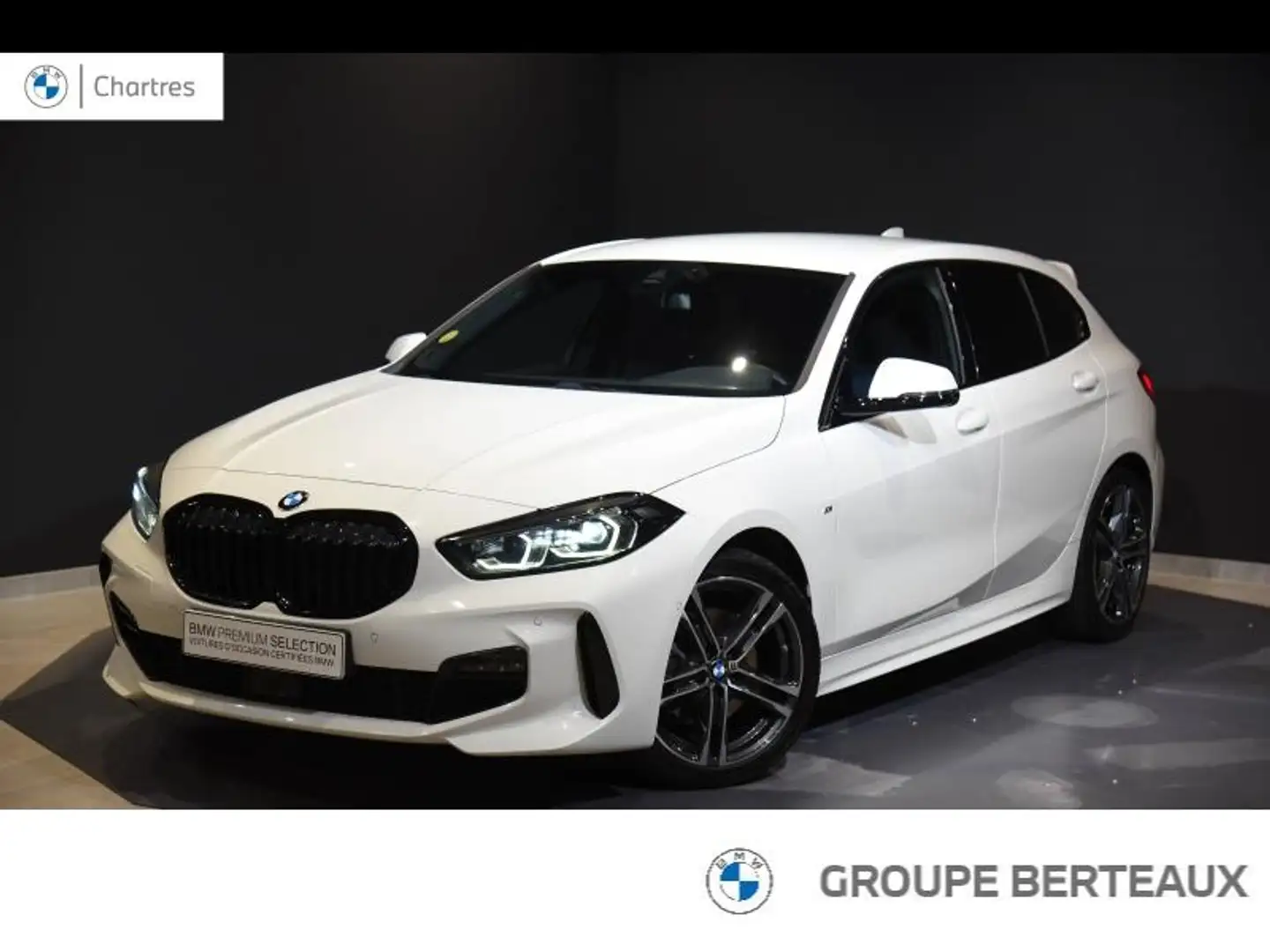 BMW 118 118dA 150ch M Sport 8cv Blanc - 1