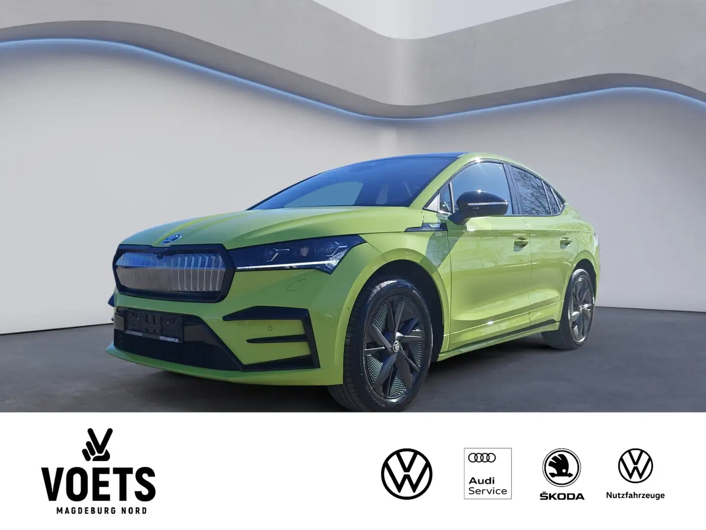 Skoda Enyaq Coupe 85X RS 4x4+MATRIX+NAVI+PANO+HUD+ Grün - 1