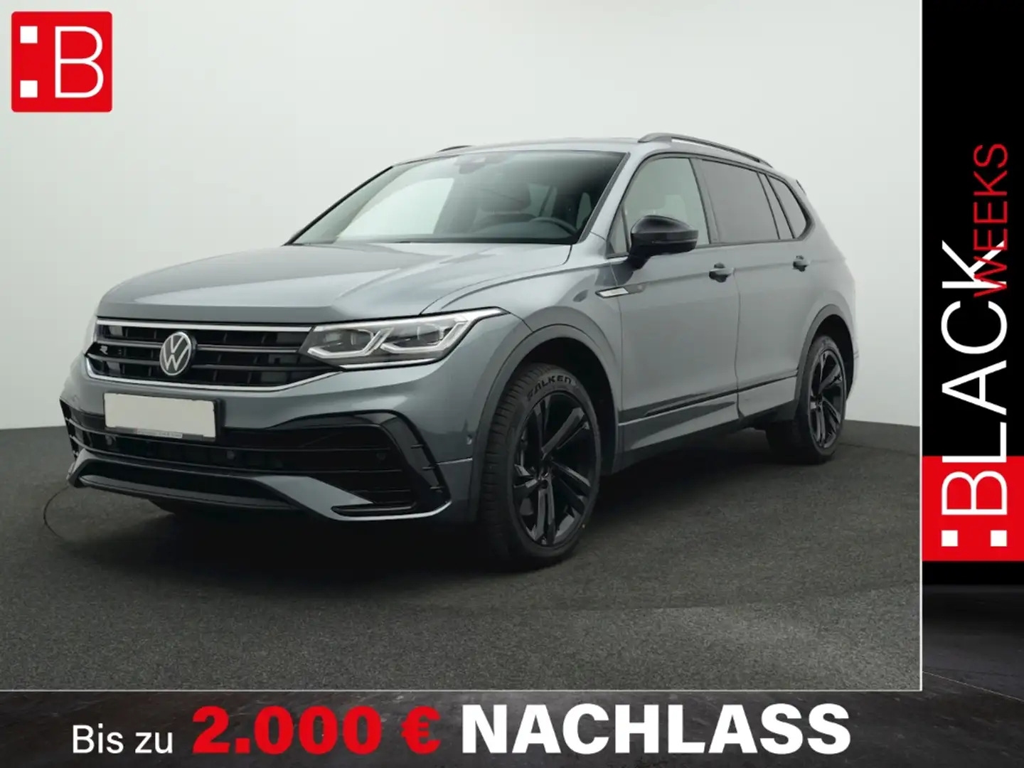 Volkswagen Tiguan Allspace 2.0 TSI DSG 4Mo. R-LINE BLACK 7-SITZE AHK NAVI KAM Серый - 1