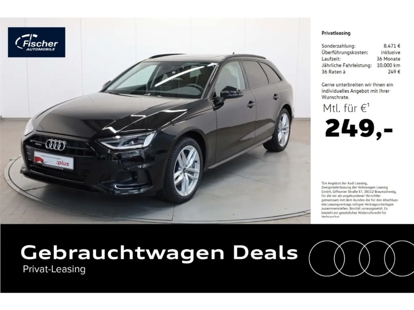 Audi A4 Avant 40 TFSI quattro advanced Schwarz - 1