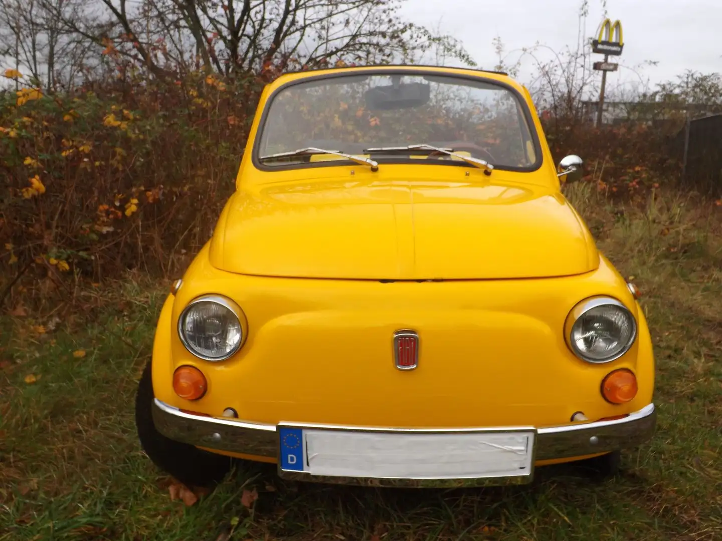 Fiat 500 F Cabriolet-Einzelstück & wohl besser als neu Gelb - 2