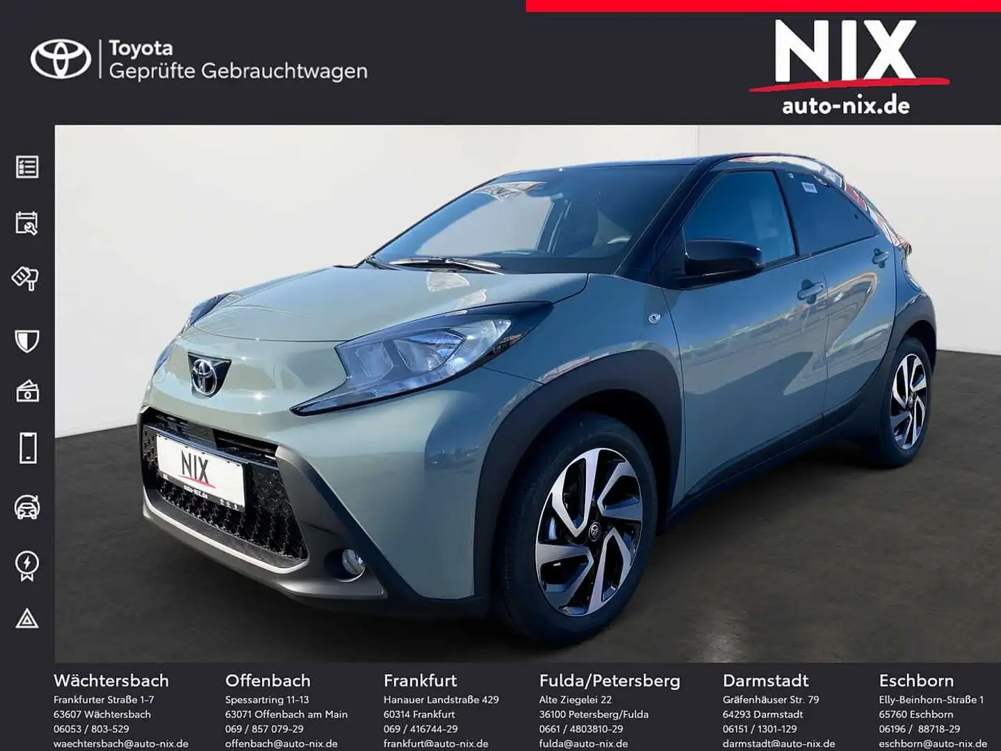 Toyota Aygo X 1.0 Team D SHZ KLIMA KAMERA BLUETOOTH Grün - 1