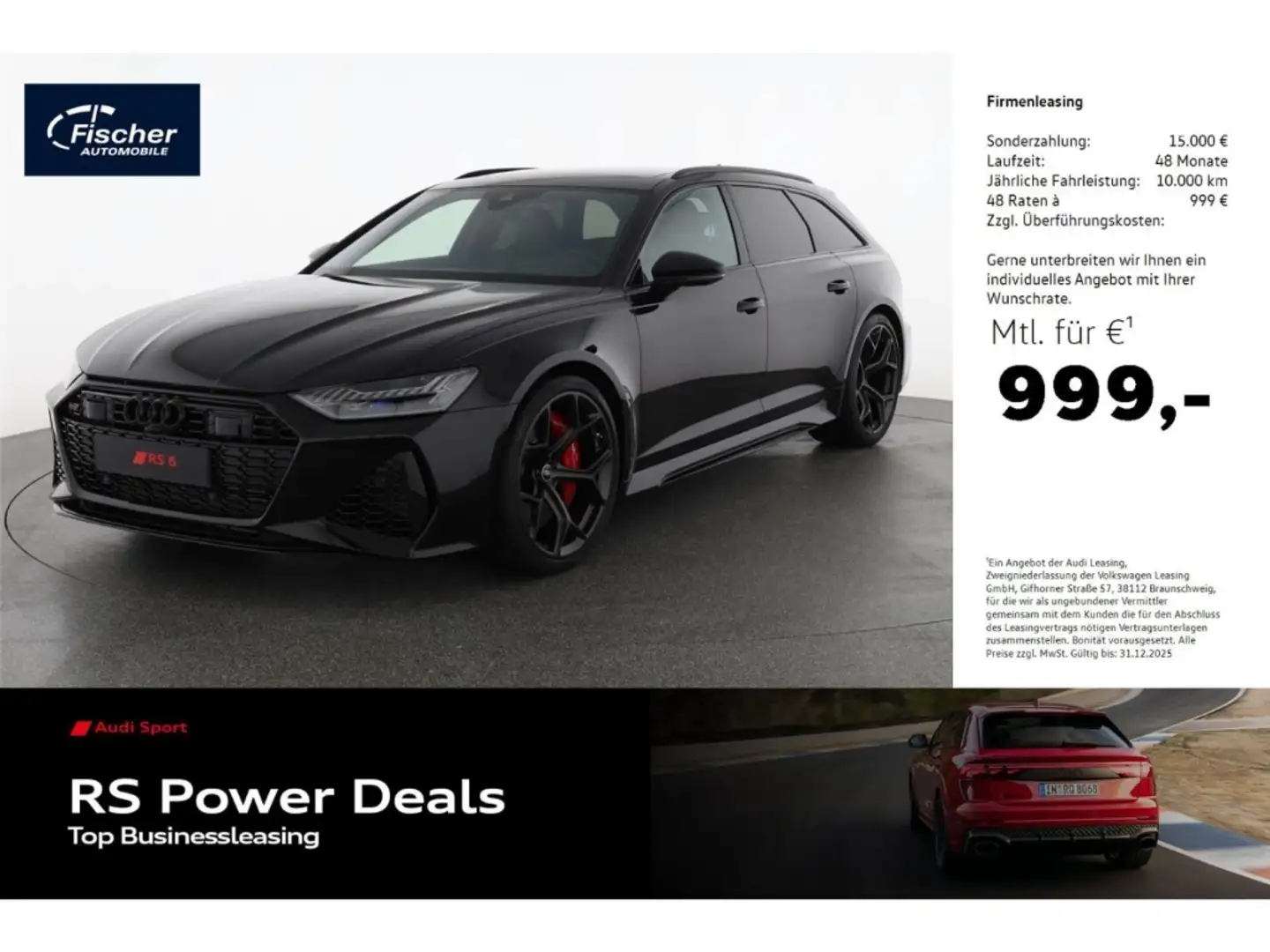 Audi RS6 Avant TFSI quattro Performance LP: 181.030,-/Head- Zwart - 1