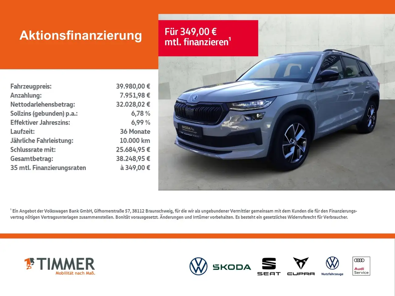 Skoda Kodiaq 2.0 TDI DSG 4x4 SPORTLINE +AHK +PANO +MATRIX +ACC, миниатюра 2