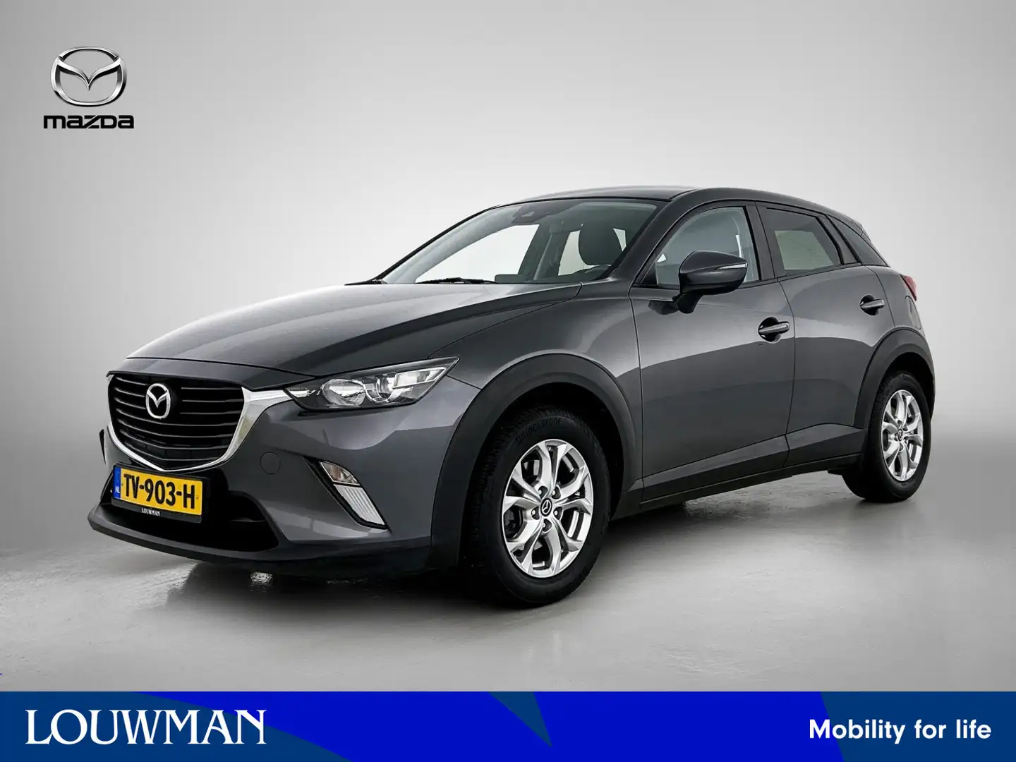 Mazda CX-3 2.0 SkyActiv-G 120 Dynamic / Navigatie / Parkeerse Grijs - 1