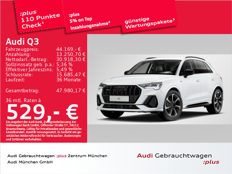 Audi Q3 45 TFSI qu. S tronic S line Virtual/ACC/Navi+