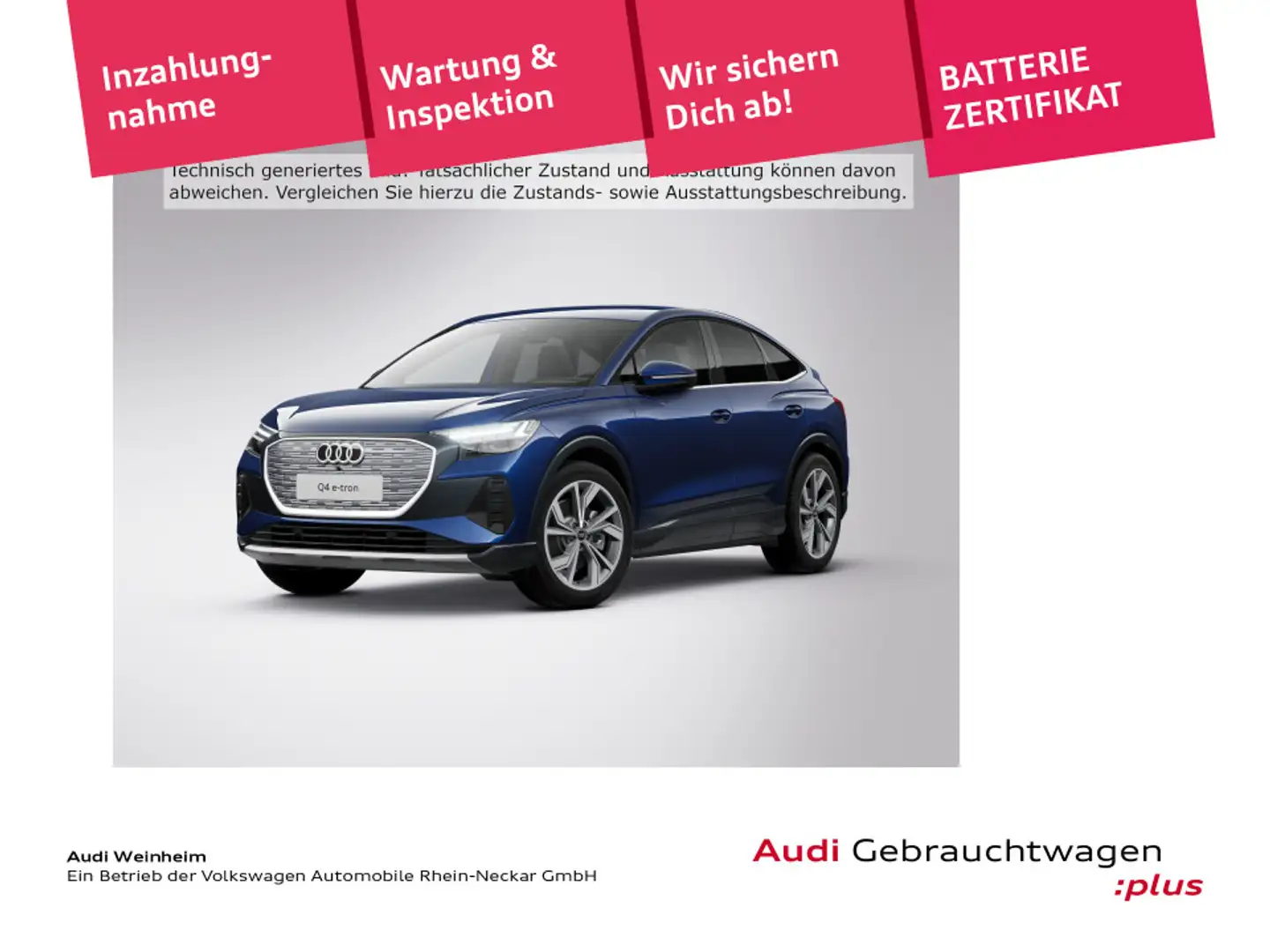 Audi Q4 e-tron 40 Sportback Matrix LED Navi uvm Blau - 1