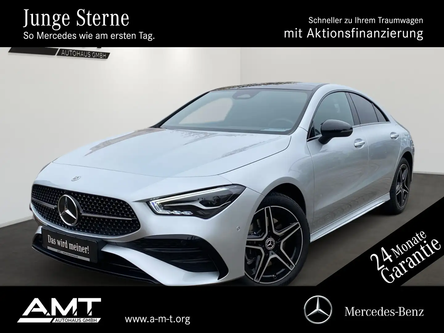 Mercedes-Benz CLA 250 CLA 250 e AMG Premium+Pano+AHK+Night+Keyless+RFK Zilver - 1