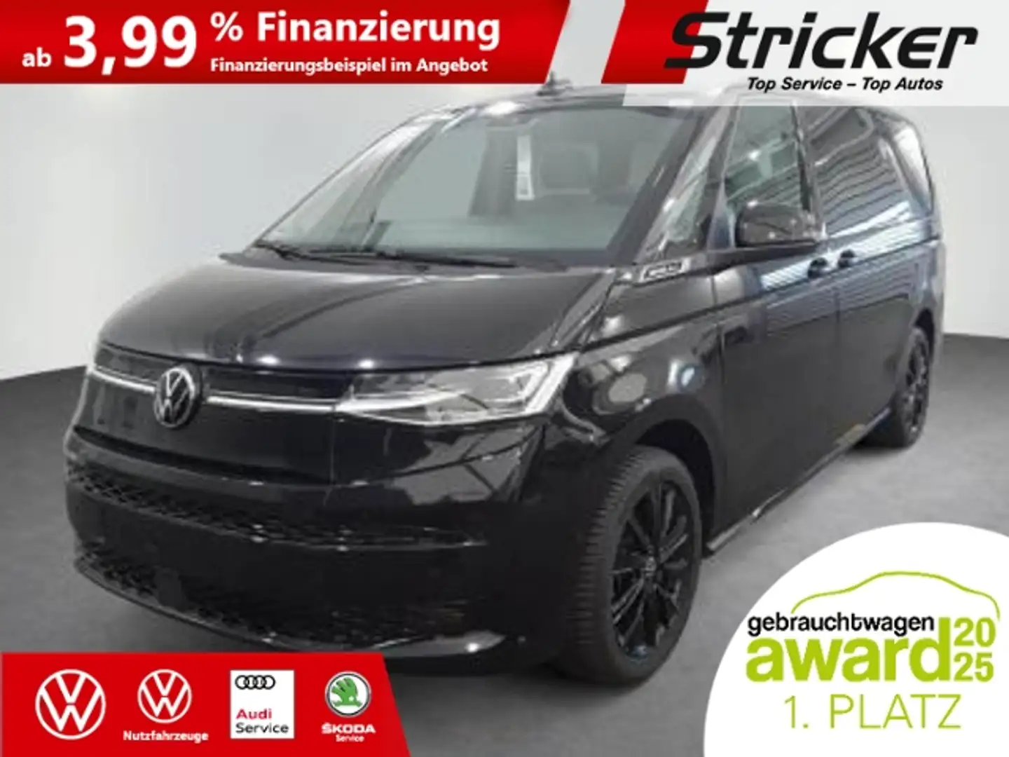 Volkswagen T7 Multivan Goal Lang 2.0TDI DSG 560,-ohne Anzahlung Pano Sta Schwarz - 2