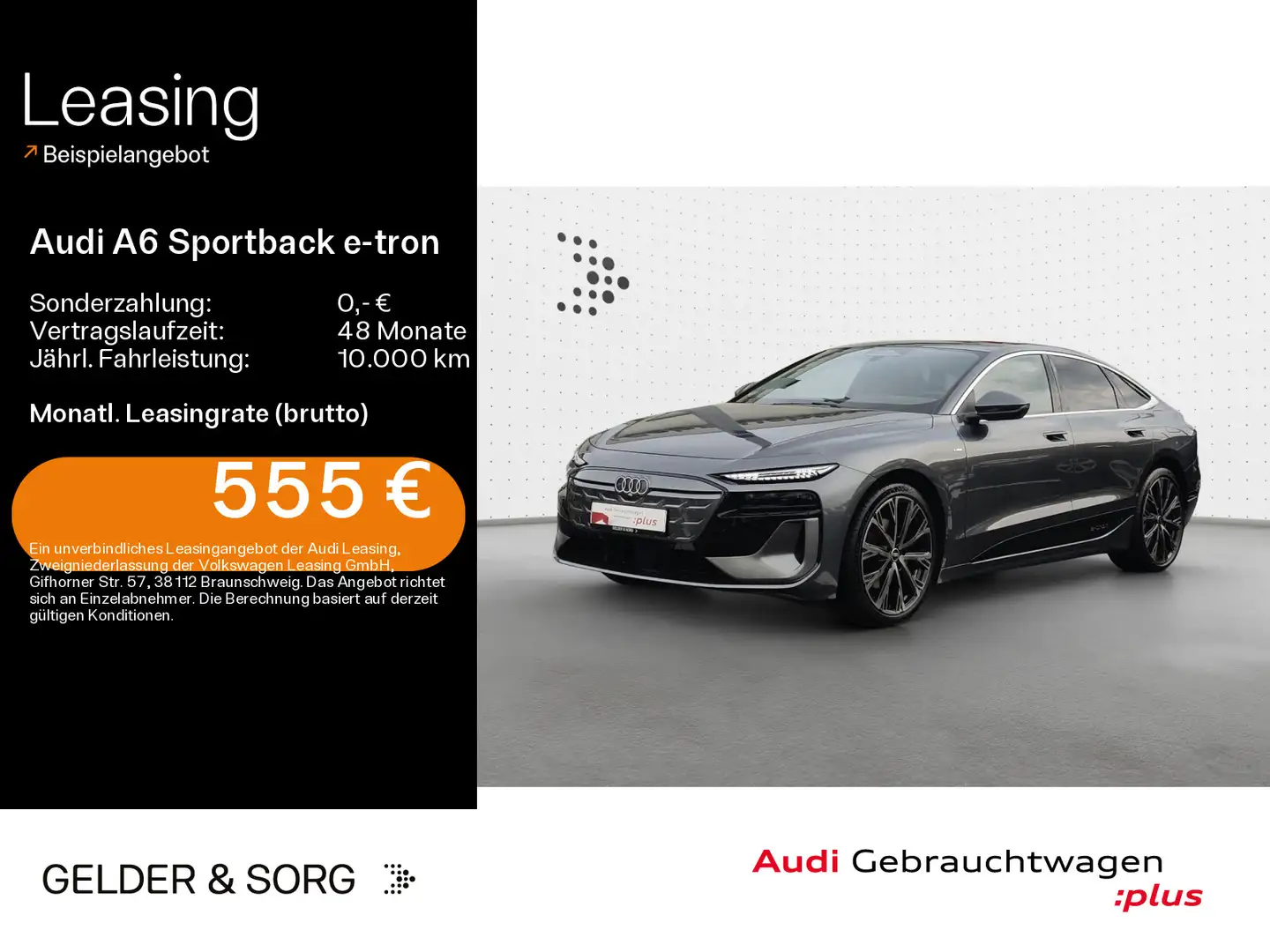 Audi A6 e-tron S line 0,25%*AHK*Matrix*360° Grau - 1