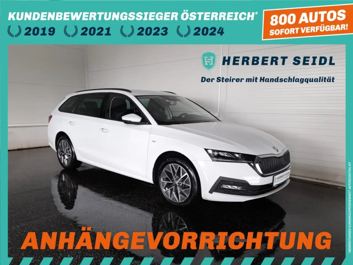 Skoda Octavia Combi TOUR 2,0 TDI DSG *MATRIX-LED / 17 ZOLL / VIRTUELL / NAVI / AHV / ACC / KEYLESS / SHZG VO & HI* Weiß - 1