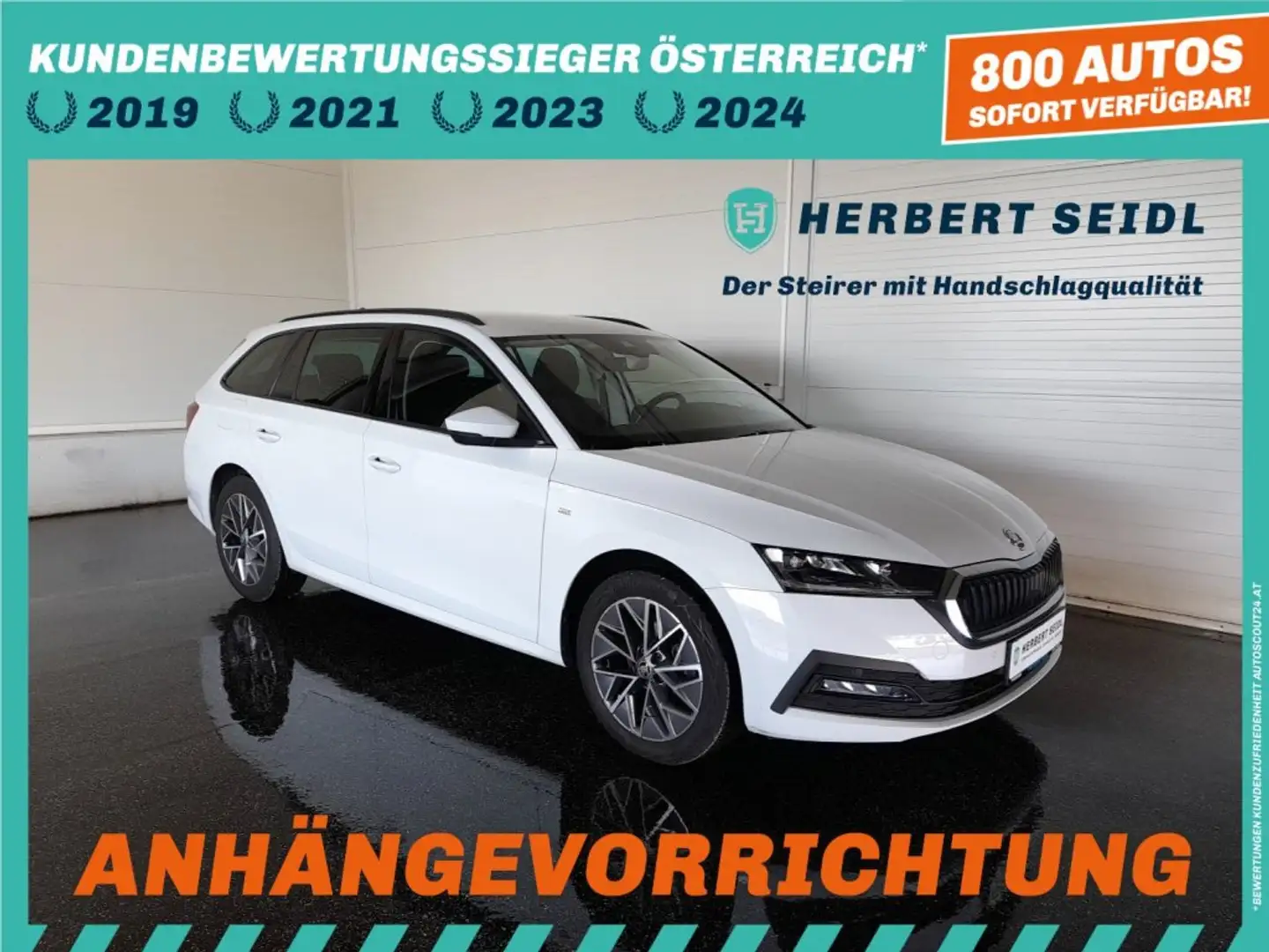 Skoda Octavia Combi TOUR 2,0 TDI DSG *MATRIX-LED / 17 ZOLL / VIRTUELL / NAVI / AHV / ACC / KEYLESS / SHZG VO & HI* Weiß - 1