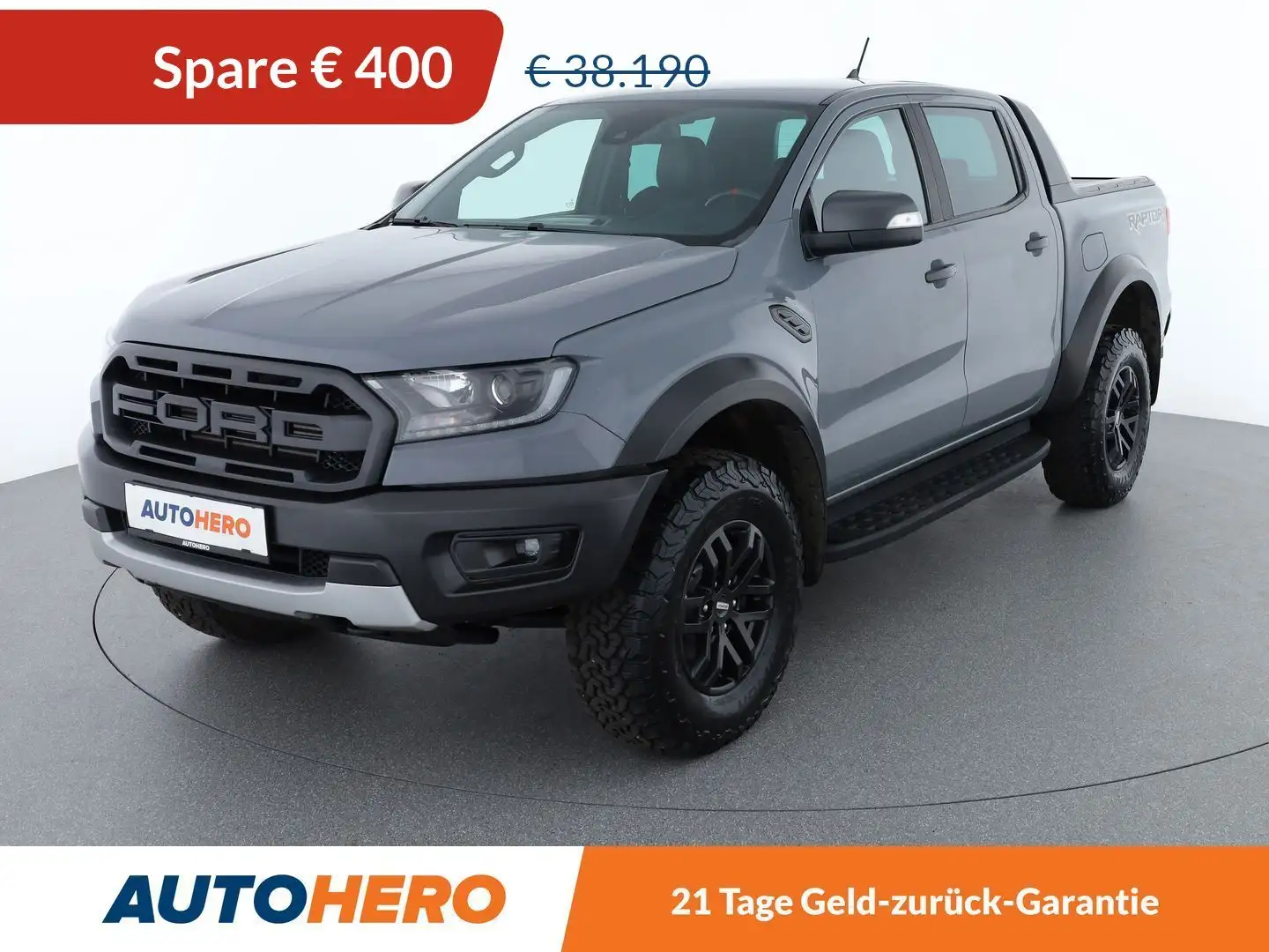 Ford Ranger 2.0 TDCi Doppelkabine 4x4 Raptor Aut.*TEMP*LIM*SHZ Grau - 1