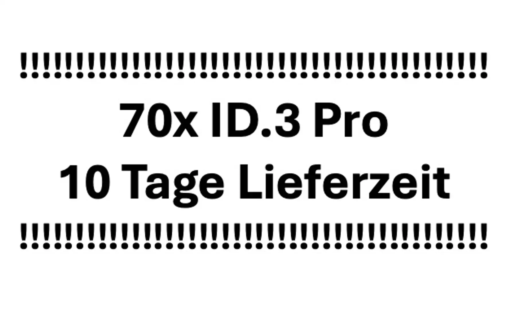 Volkswagen ID.3 Pro 150 kW schwarz/weiss/silber Lager Schwarz - 1