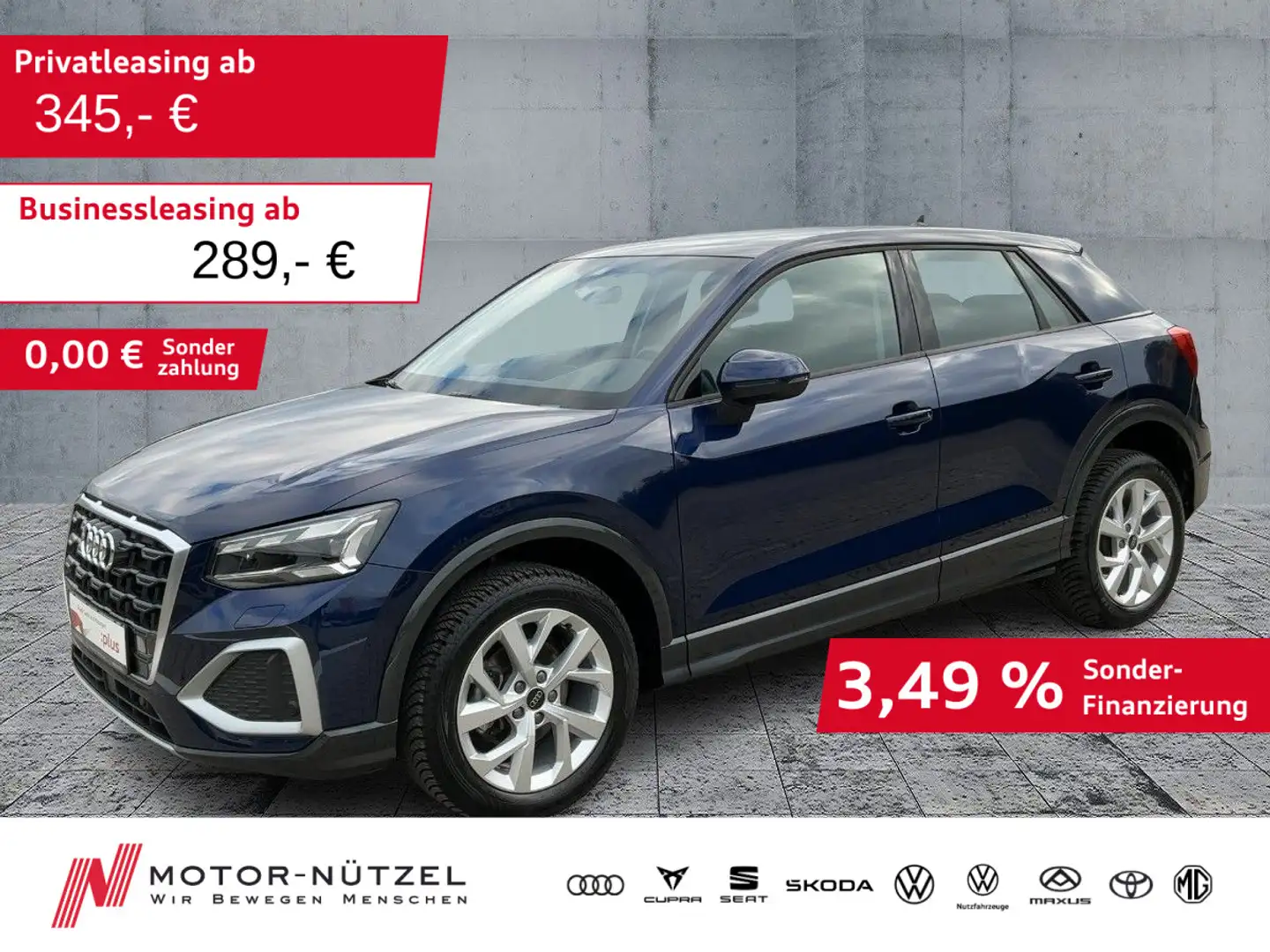 Audi Q2 35 TFSI S-TR ADVANCED MATRIX+NAVI+PDC+ACC+AHK Blau - 1