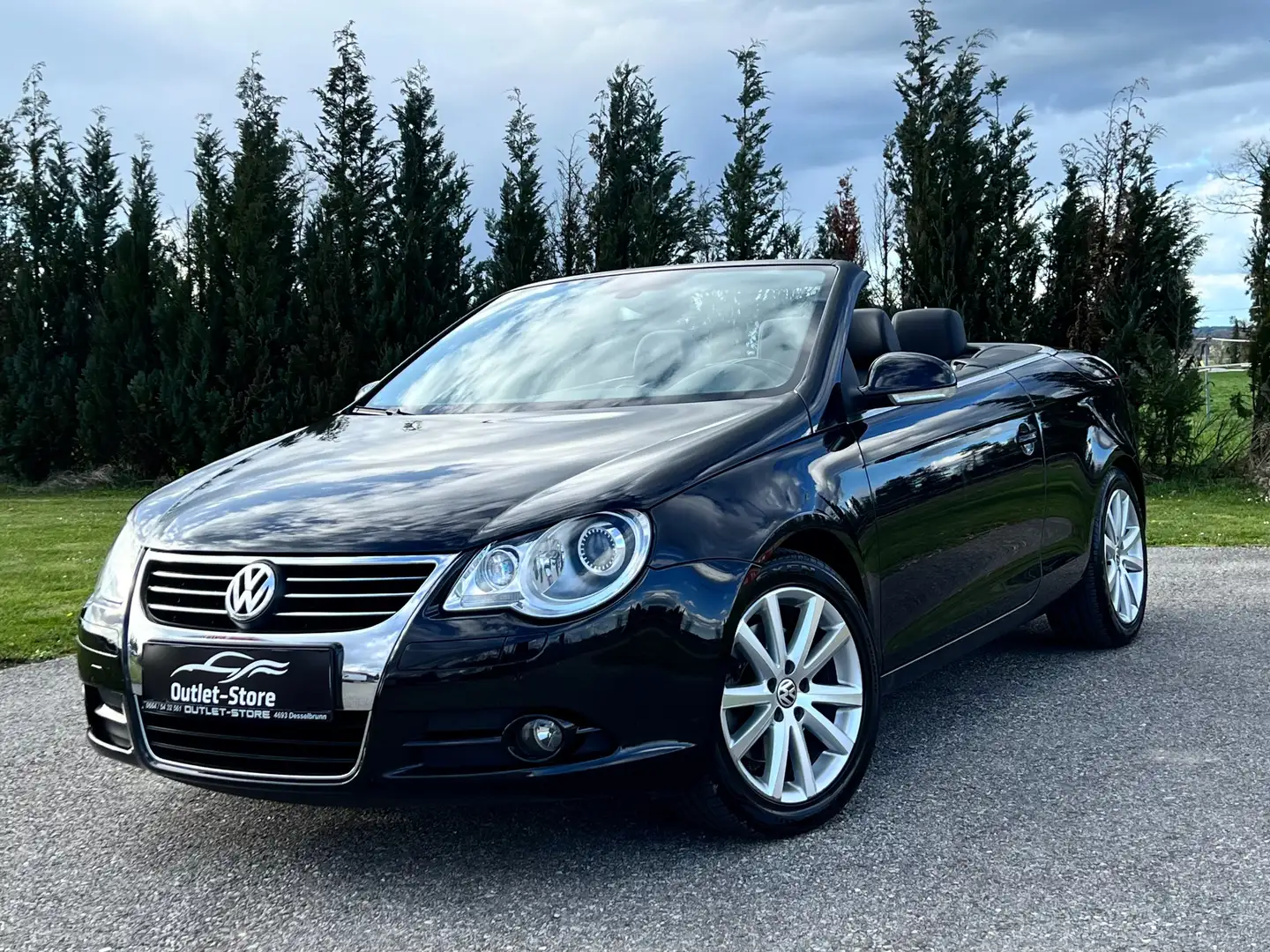 Volkswagen Eos 2.0 TDI*1.Besitz*Leder*SHZ*Xenon*17''Le Mans Negru - 1