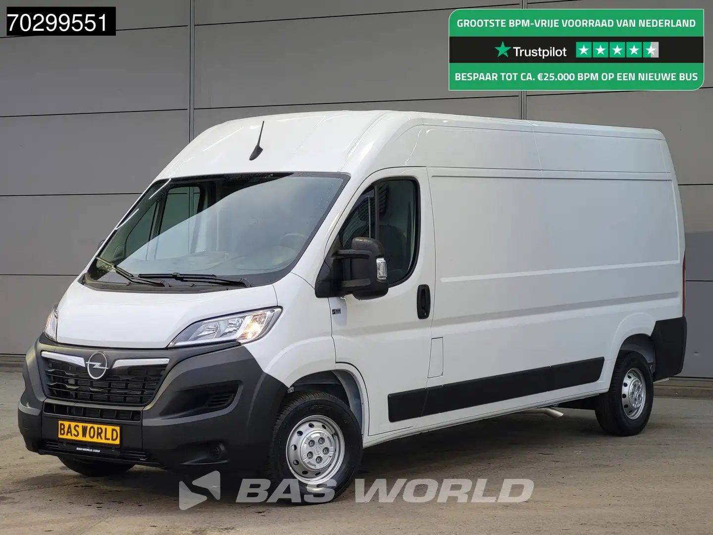 Opel Movano 140PK L3H2 Airco Cruise Parkeersensoren Euro6 L3 A Wit - 1