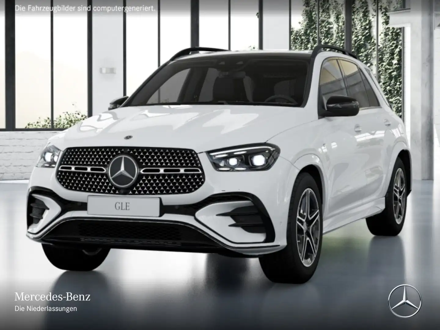 Mercedes-Benz GLE 350 de 4M AMG+NIGHT+PANO+360+AHK+MULTIBEAM+20" Weiß - 2