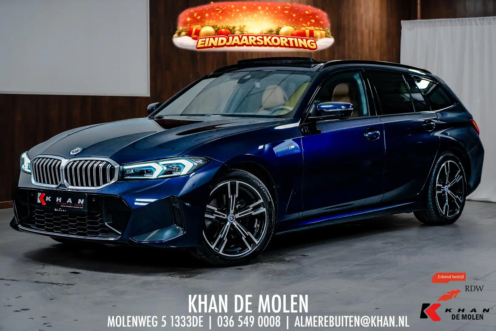 BMW 320 3-serie Touring 320i High Executive BTW|M-sport |P Bleu - 1