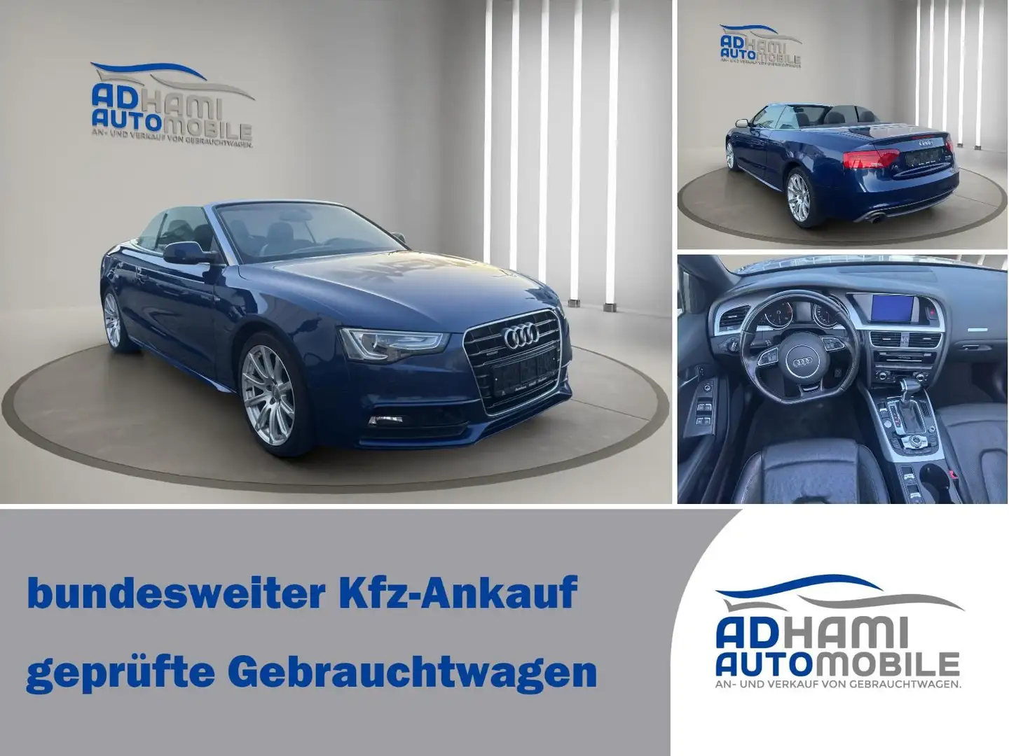 Audi A5 Cabriolet quattro/S line/LEDER/CAM/NAVI/ACC! Blu/Azzurro - 2