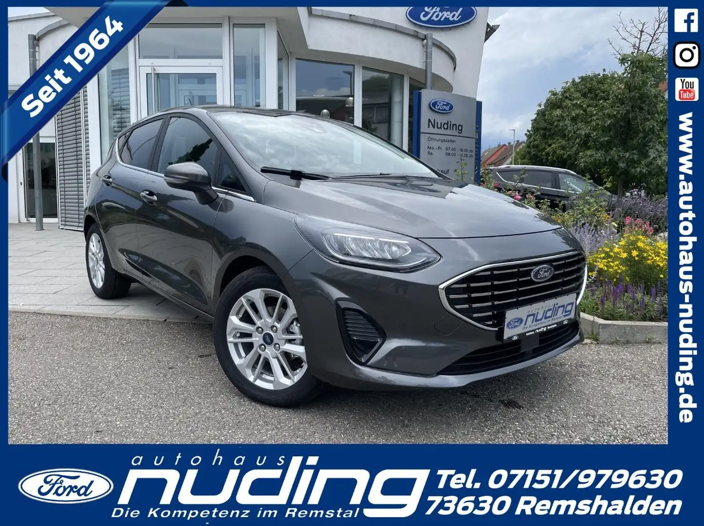 Ford Fiesta 1.0 EcoBoost Titanium SHZ/ACC/PDC Grau - 1