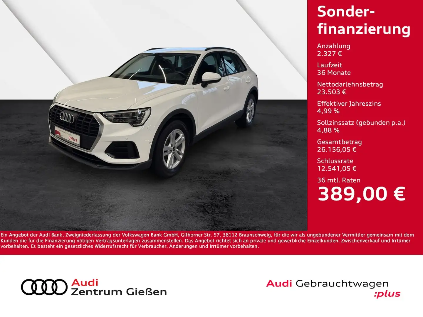 Audi Q3 35 TFSI S tronic MMI Navi Plus Komfortpaket Weiß - 1