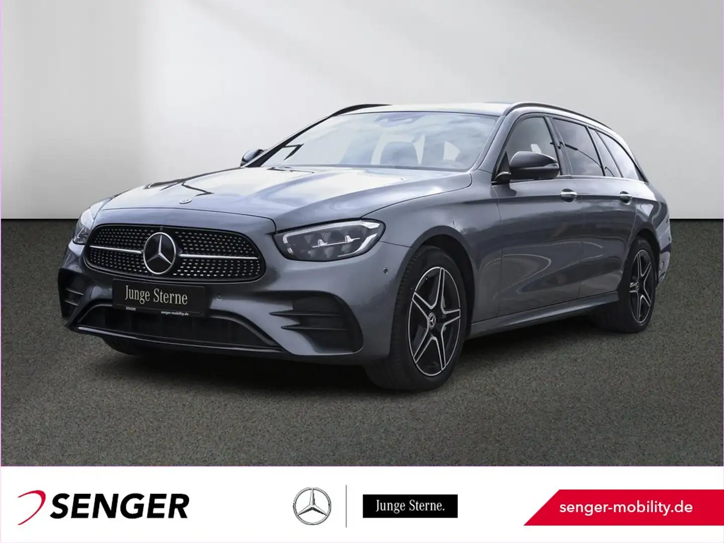 Mercedes-Benz E 300 de 4M T AMG Night Distronic Burmester AHK Grau - 1
