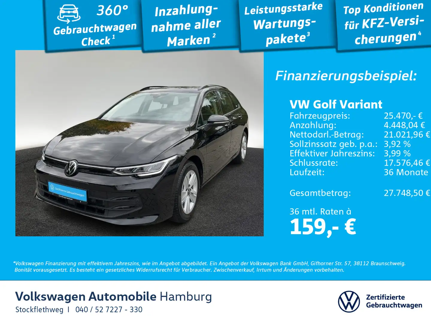 Volkswagen Golf Variant Golf VIII Variant 1.5 TSI Life HeadUp Navi ACC Schwarz - 1