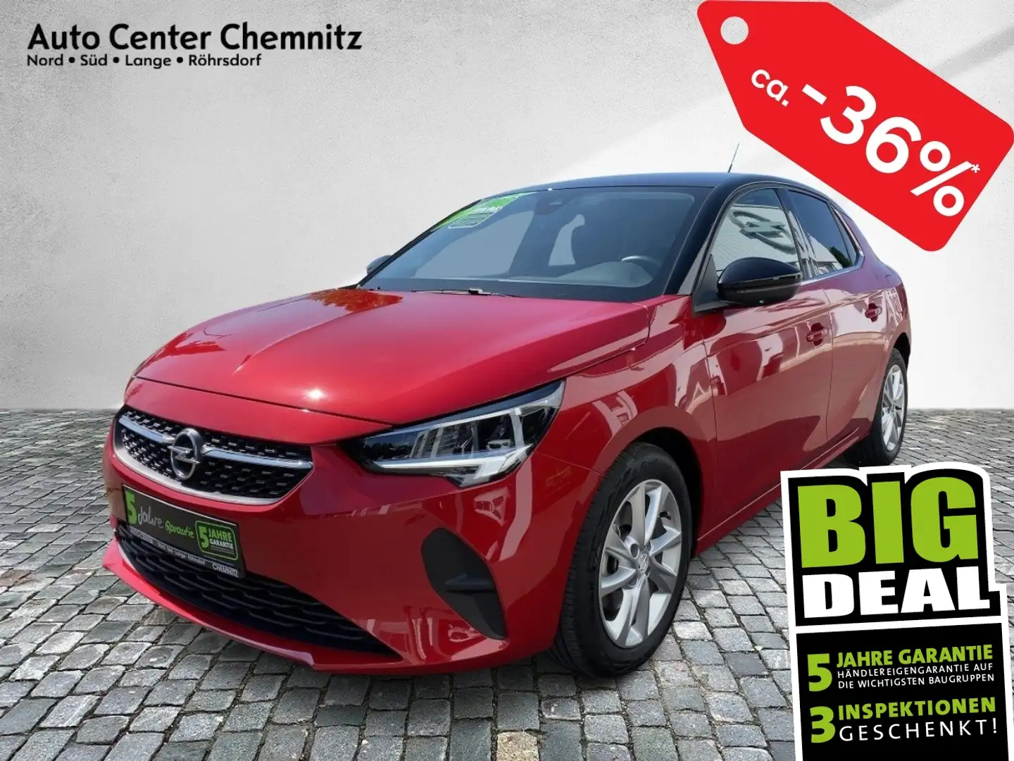 Opel Corsa F 1.2 Elegance LED/StylePaket/SHZ/LHZ/180° Rood - 1