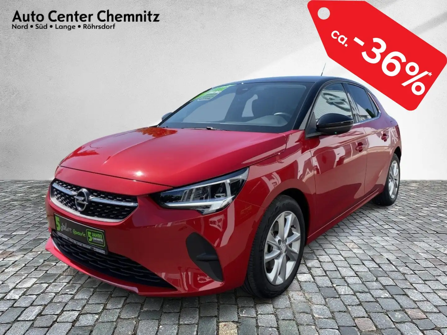 Opel Corsa F 1.2 Elegance LED/StylePaket/SHZ/LHZ/180° Rood - 2