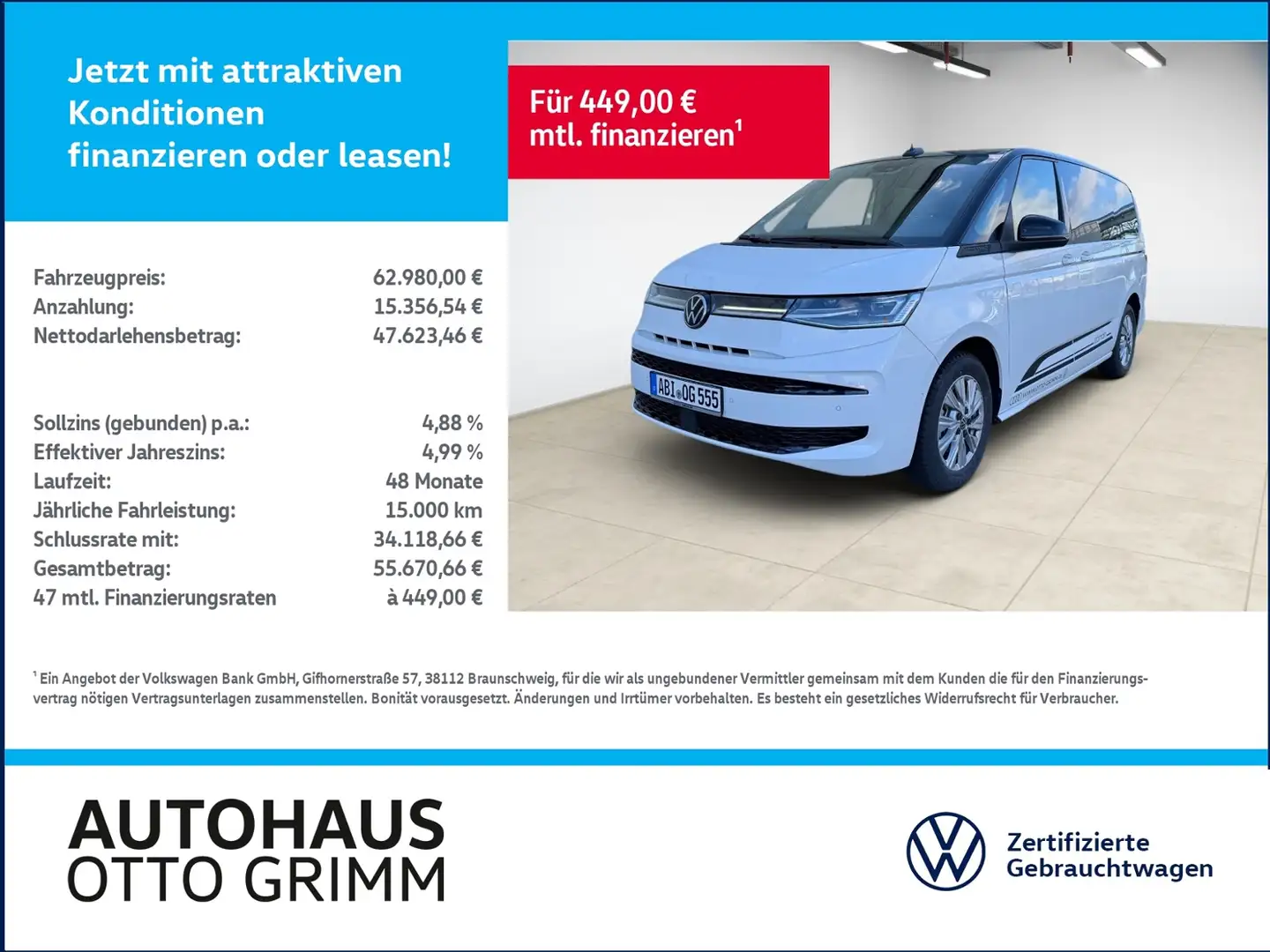 Volkswagen T7 Multivan 2.0 TDI Edition lang DSG LED AHK Weiß - 1
