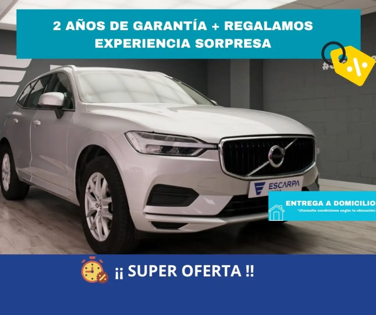 Volvo XC60 D4 Momentum Aut. Gris - 1